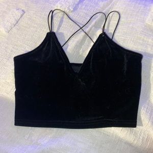 velvet black tank top